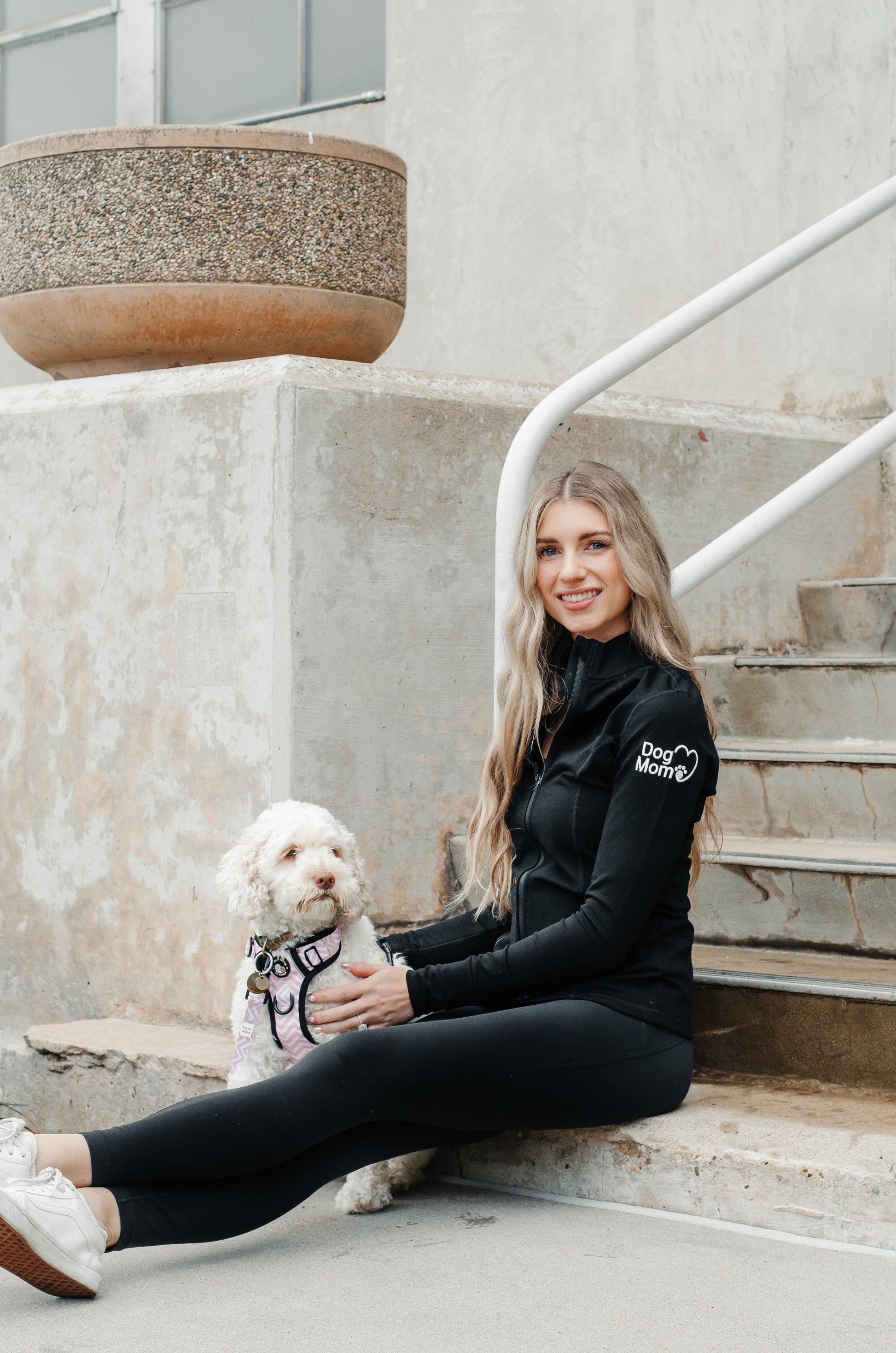 Zelda & Harley Apparel & Accessories Dog Mom Essentials Full Zip Jacket - Black