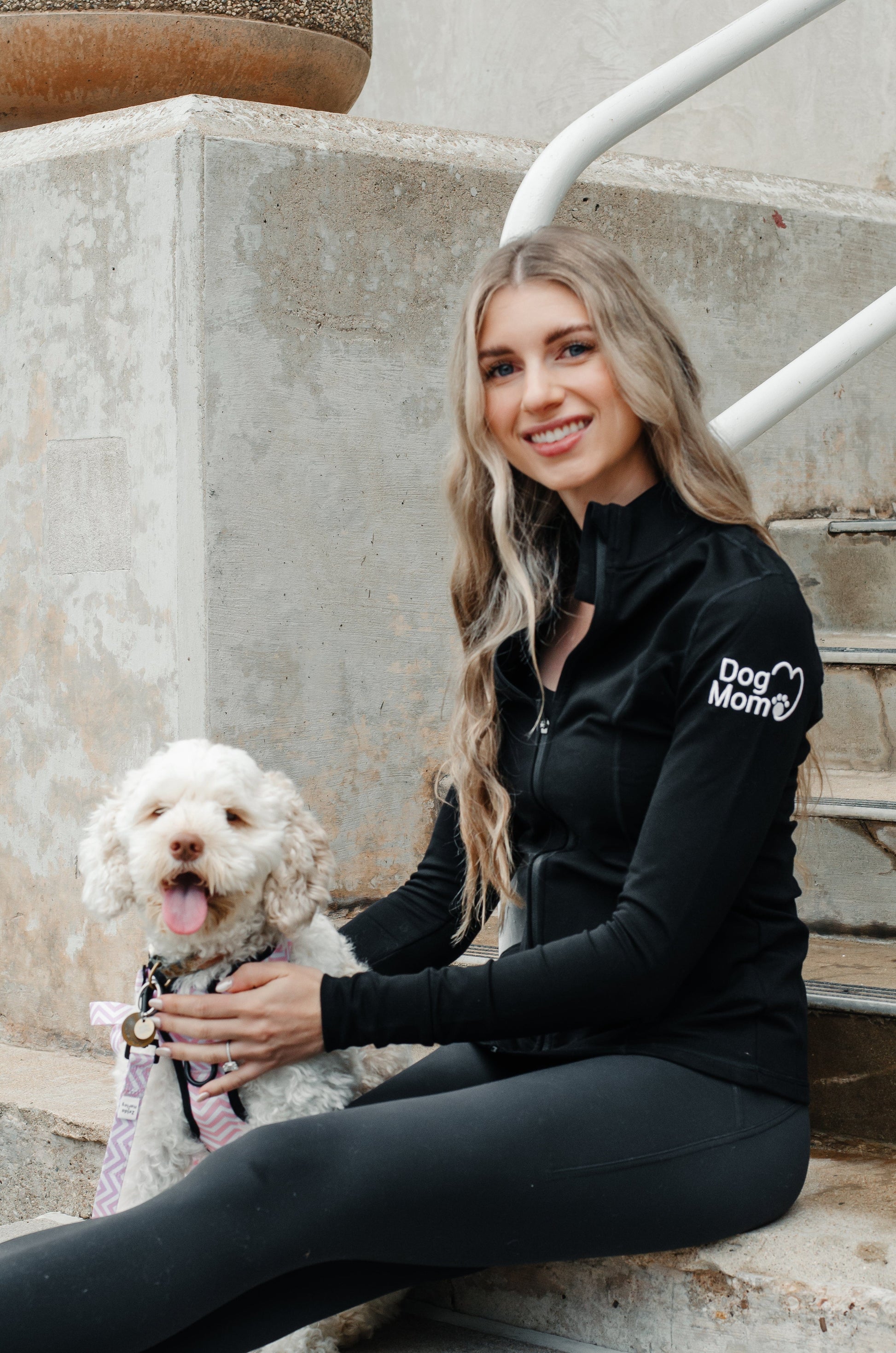 Zelda & Harley Apparel & Accessories Dog Mom Essentials Full Zip Jacket - Black