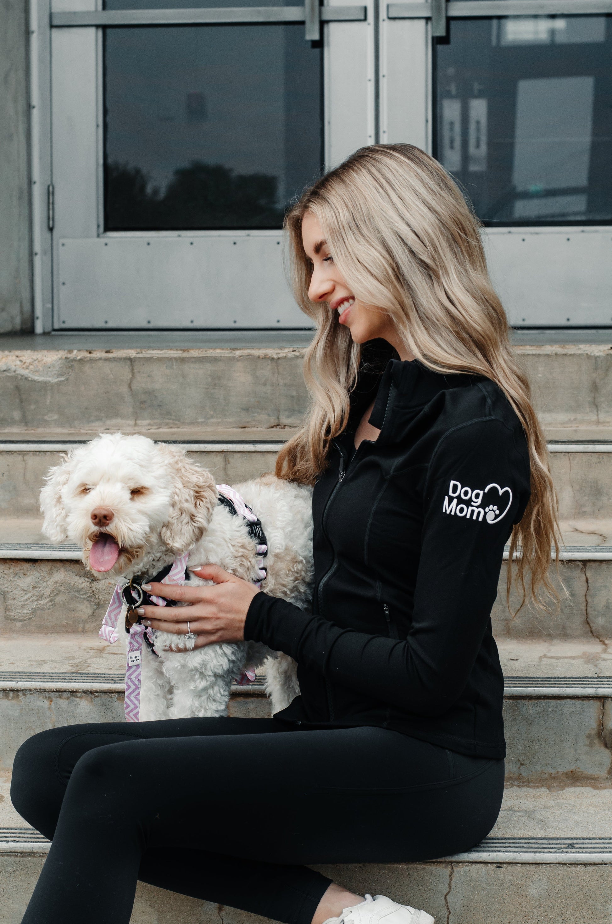Zelda & Harley Apparel & Accessories Dog Mom Essentials Full Zip Jacket - Black