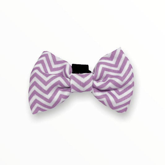 Zelda & Harley Bow Zig Zag Wag Bow Tie - Pastel Purple